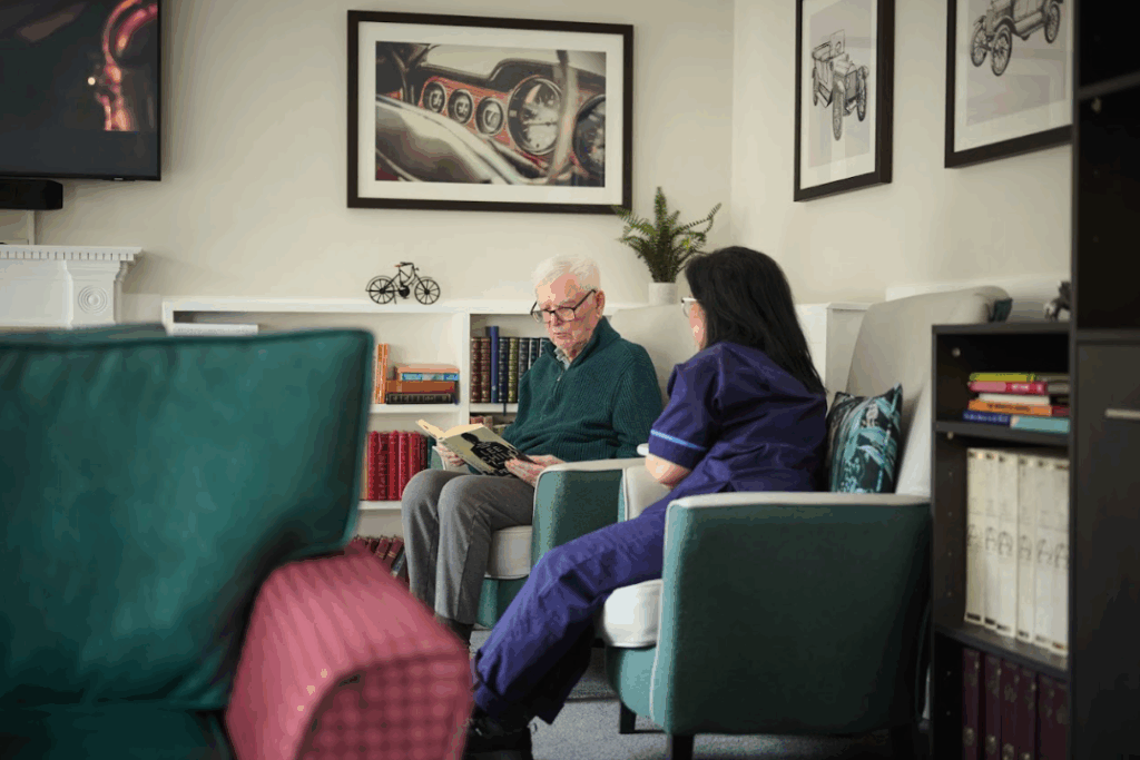 dementia support worker with patient