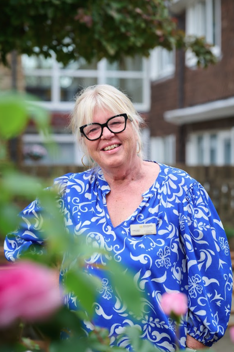 care home manager headshot in garden