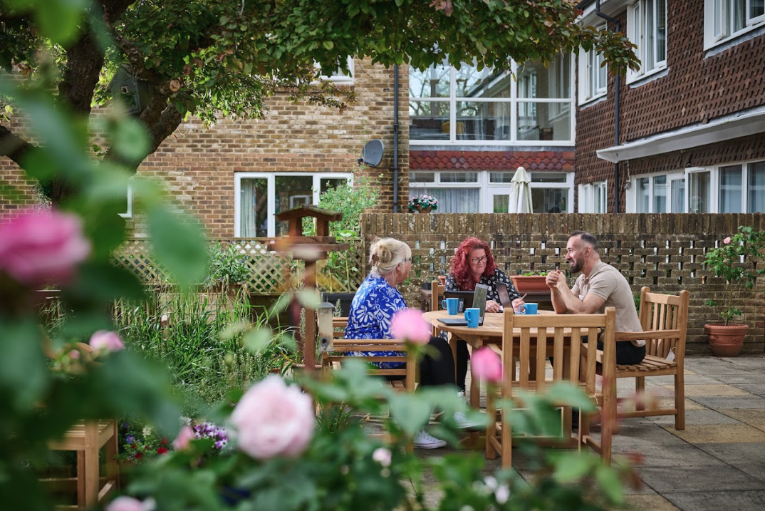 private courtyard in care home
