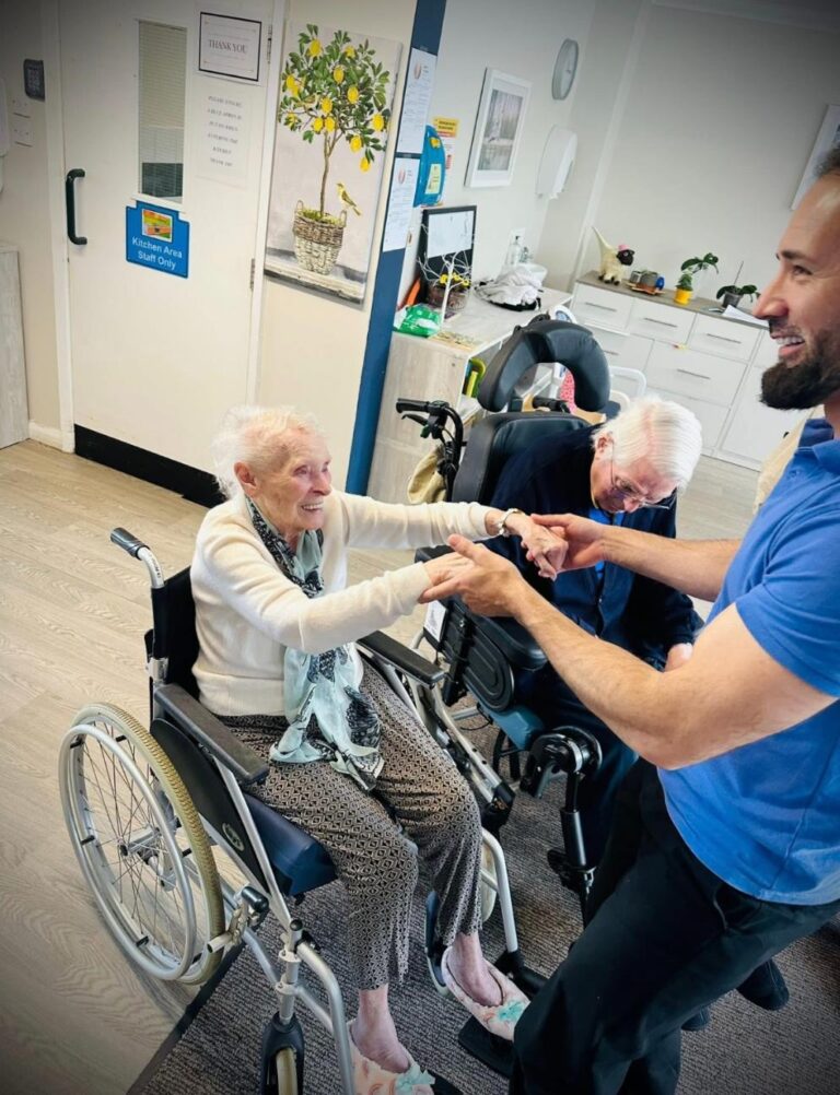 nurse with care patient