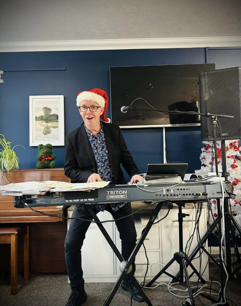 live Christmas performance at the home