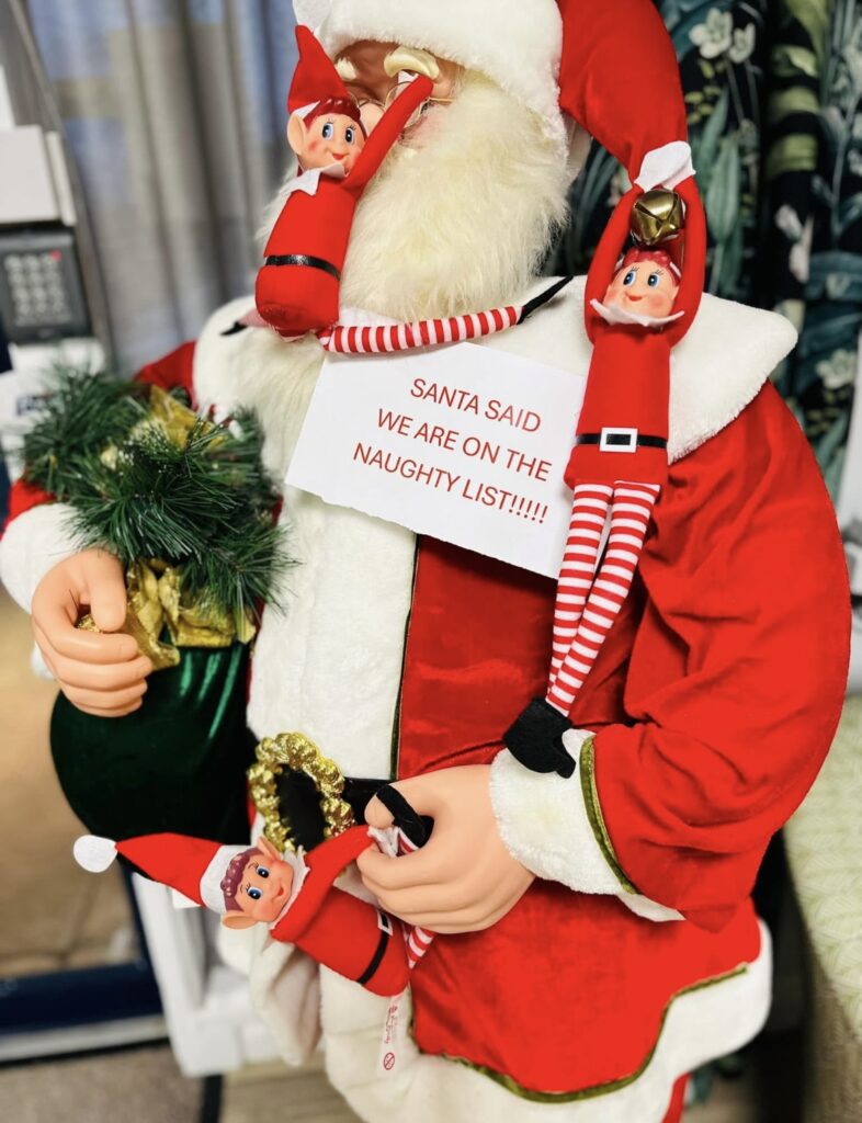 elf on the shelf fun and games in the care home