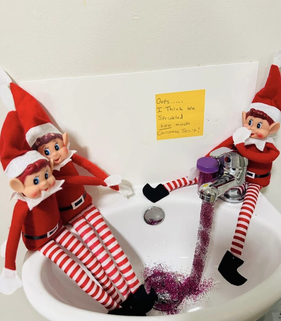 elf on the shelf fun and games in the care home