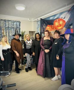 staff dressed up for halloween
