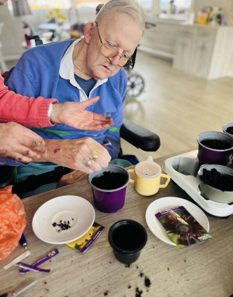 gardening with residents